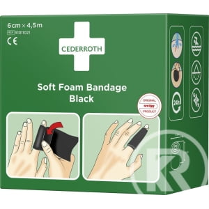 Soft Foam Bandage svart 6cmx4,5m Cederroth