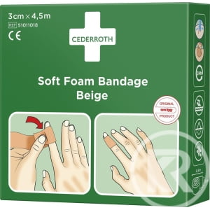 Soft Foam Bandage Beige 3cmx4,5m Cederroth