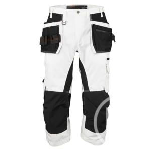Hantverkarbyxa Pirat Worksafe Stretch Vit/Svart C44-C62