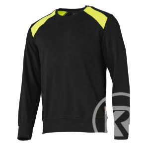 Sweatshirt Visibility Worksafe Svart/HvGul XS-3XL