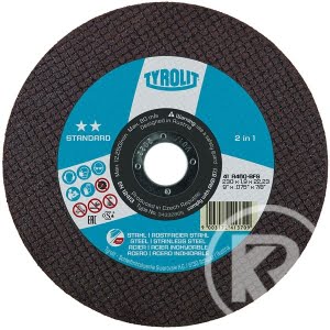 TYROLIT kapskiva 2IN1 230x1,9x22,23 rak A46Q STANDARD stål/rostfritt stål